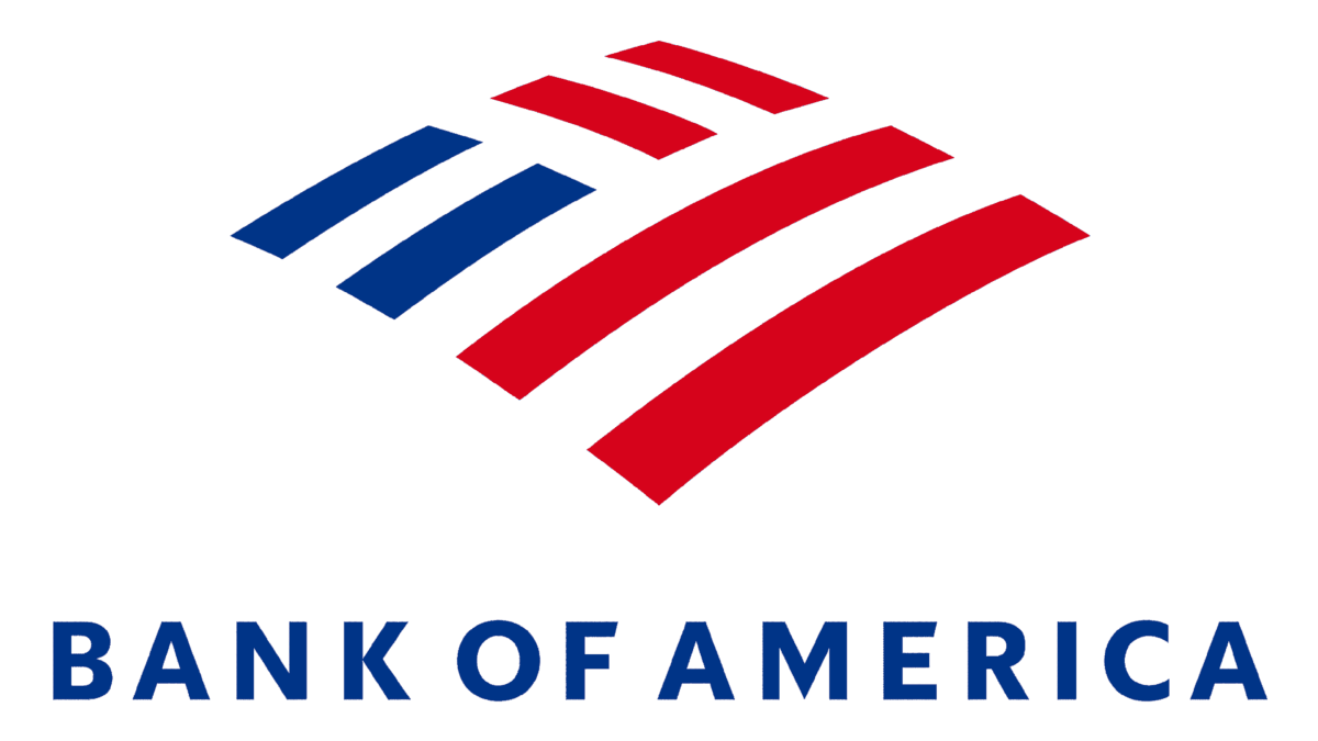 Logo of Bank of America, resembling an abstracted US Flag in the shape of a diamond