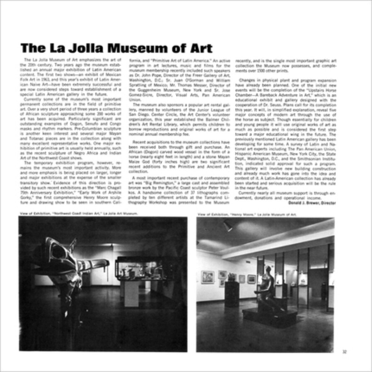 Article featuring La Jolla Museum of Art in 1964