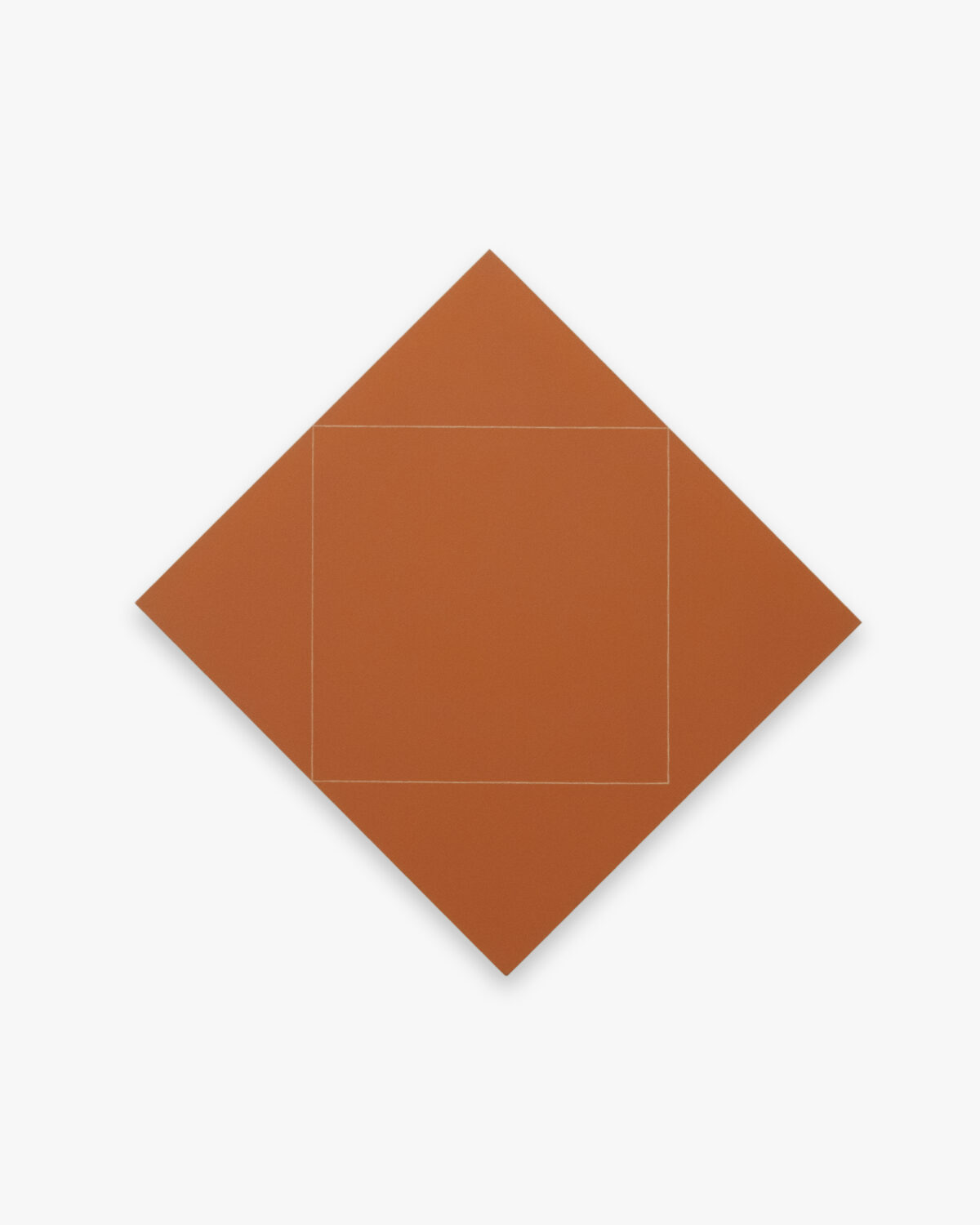 An orange rectangle with an outline of a square.