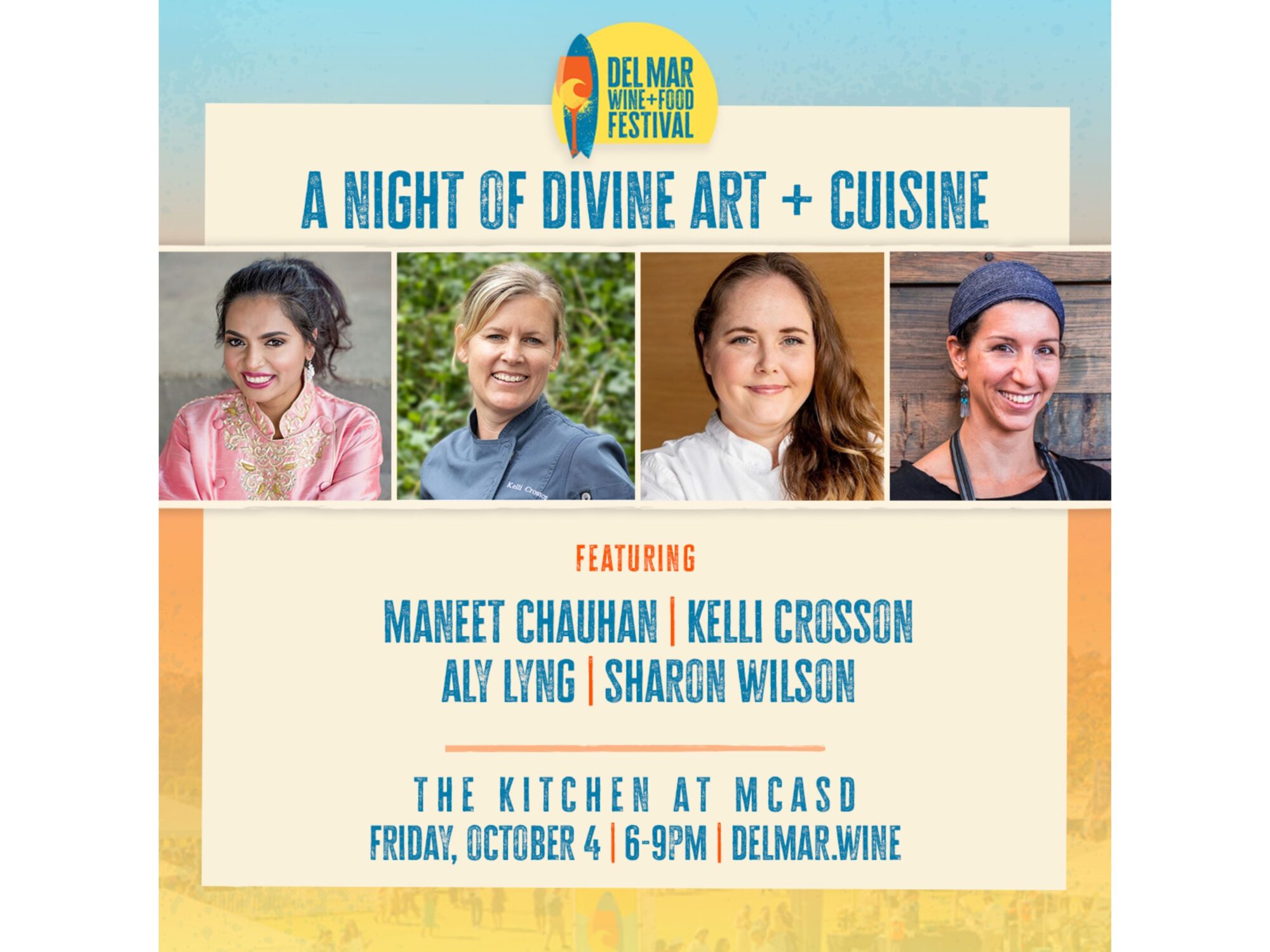 social media graphic about a night of divine art and cuisine