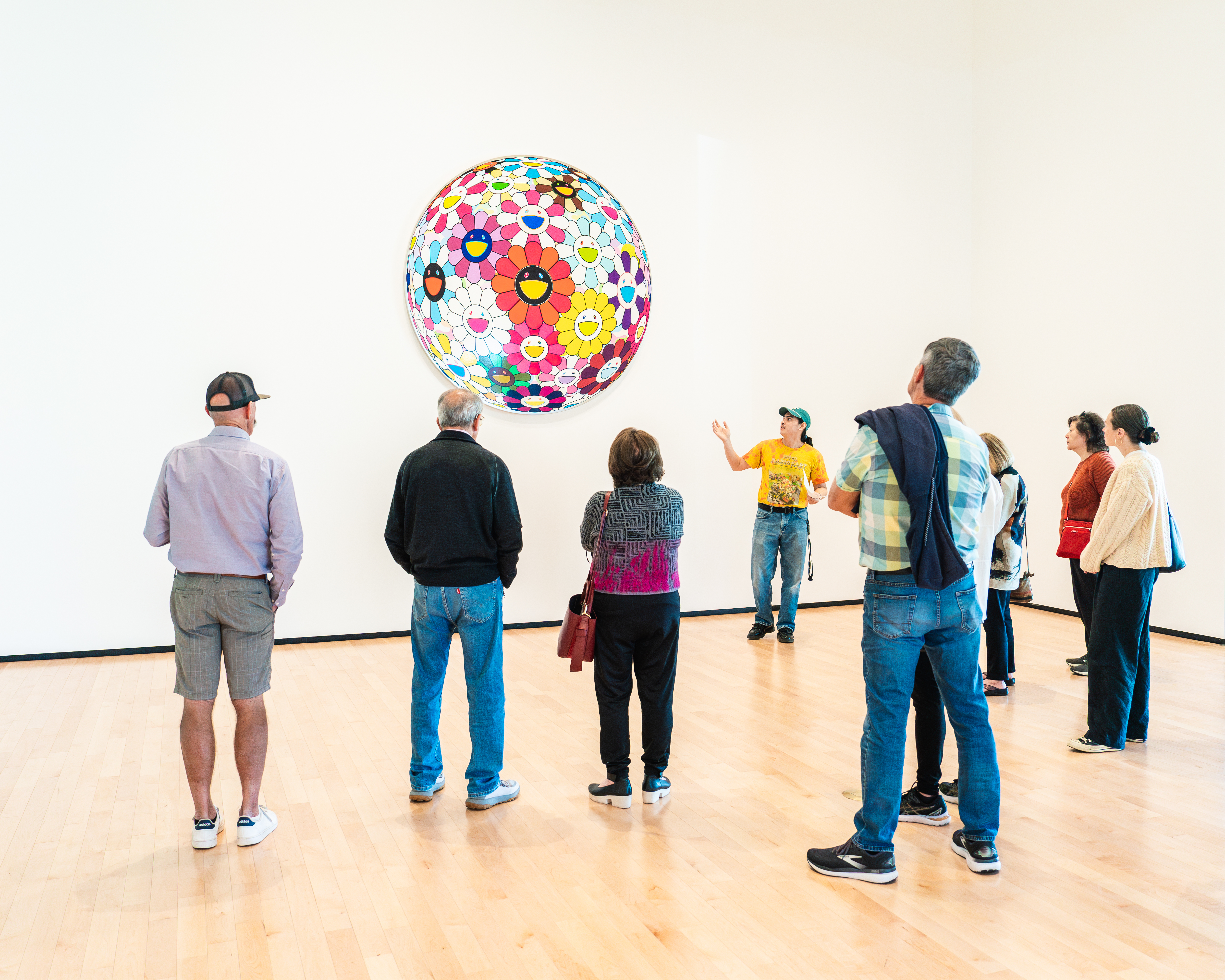 people in a gallery during a tour