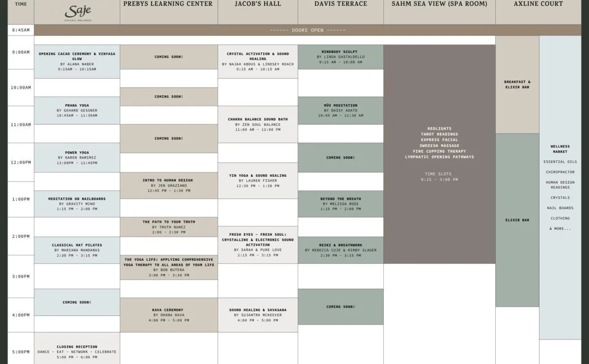 Event Schedule 2023