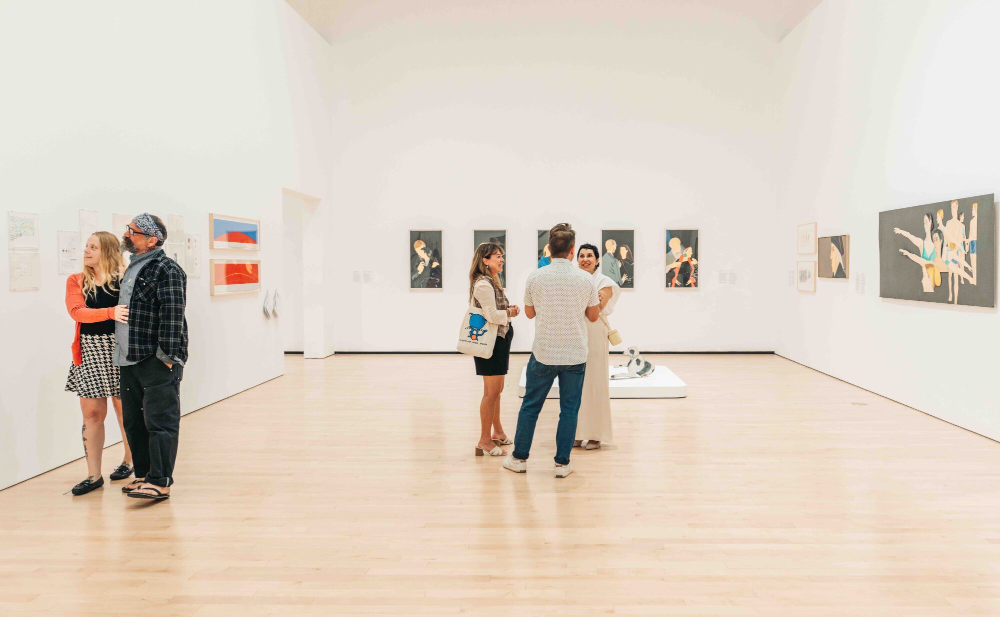 people in the galleries