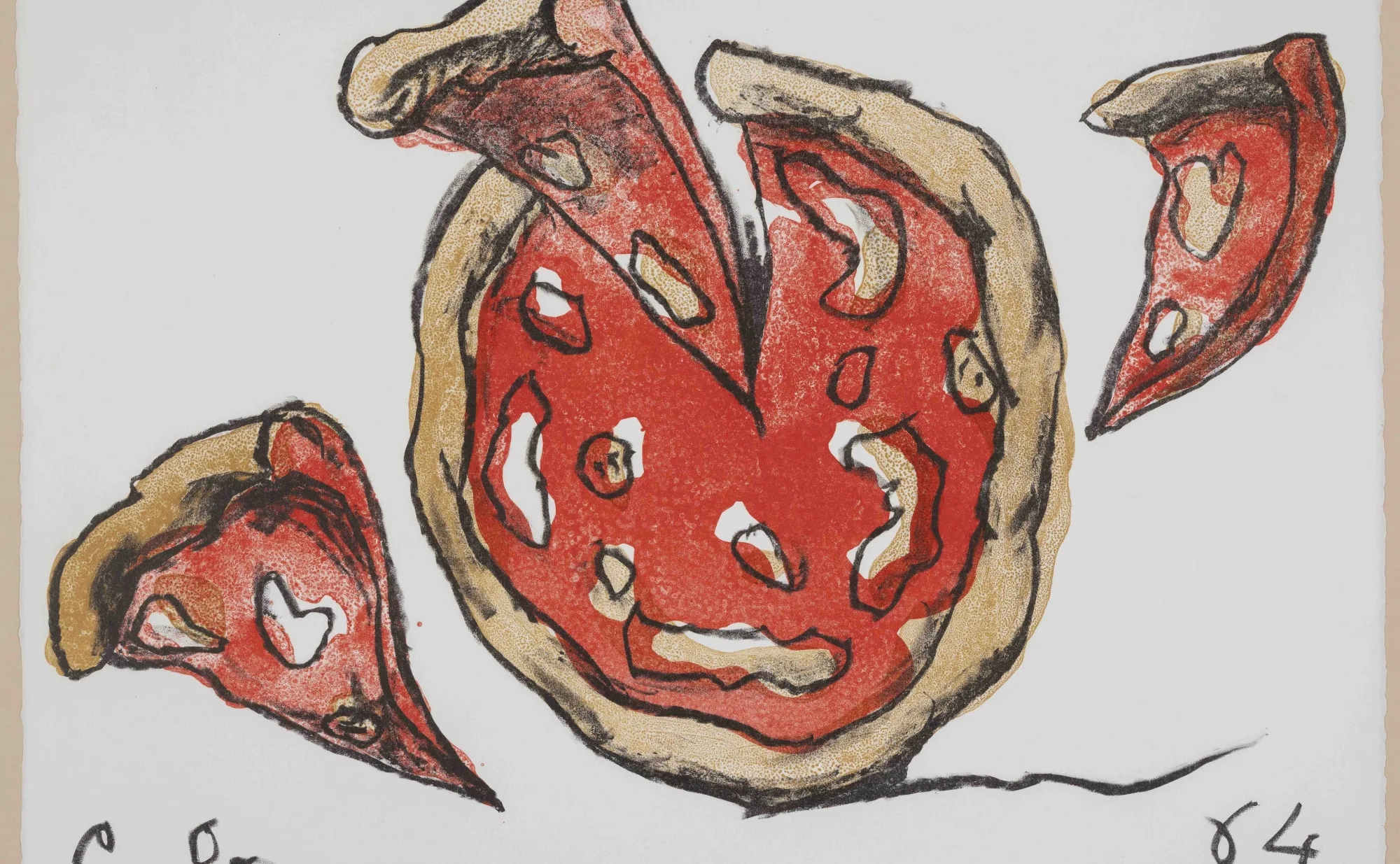 print of pizza